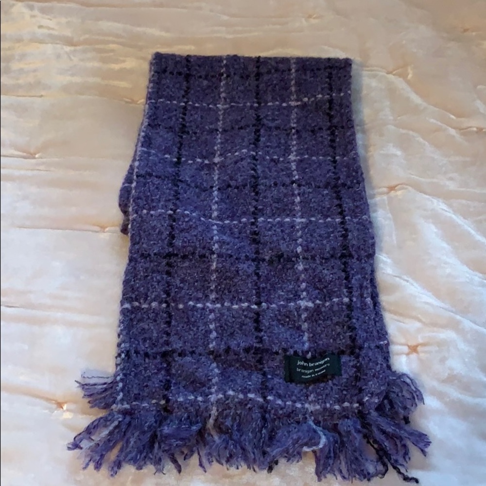 John branigan scarf from Ireland, purple plaid